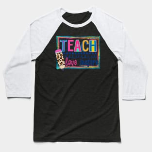 Cute Teach Love And Inspire Teacher Back To School Baseball T-Shirt